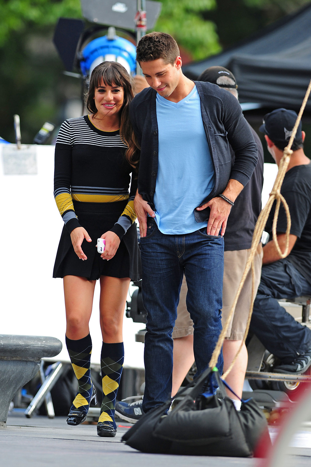 Lea Michele On the Glee set in Washington Square Park, NYC - August 11 2012