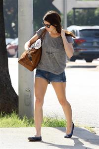 Ashley Greene Pictures Ashley Greene wearing short shorts outside her home in Los Angeles on October 17, 2011