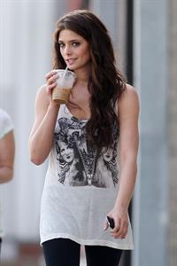 Ashley Greene takes a walk with an iced coffee in Sta Monica on March 20, 2010 