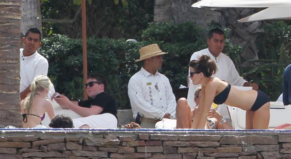 Kate Beckinsale in bikini as she fits in some sunbathing on family holiday in Mexico March 28-2013 