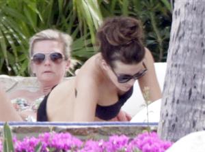 Kate Beckinsale in bikini as she fits in some sunbathing on family holiday in Mexico March 28-2013 