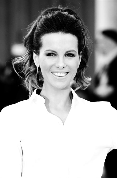 Kate Beckinsale Burberry Prorsum show at London Fashion Week 2/18/13 