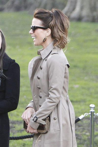 Kate Beckinsale Burberry Prorsum show at London Fashion Week 2/18/13 