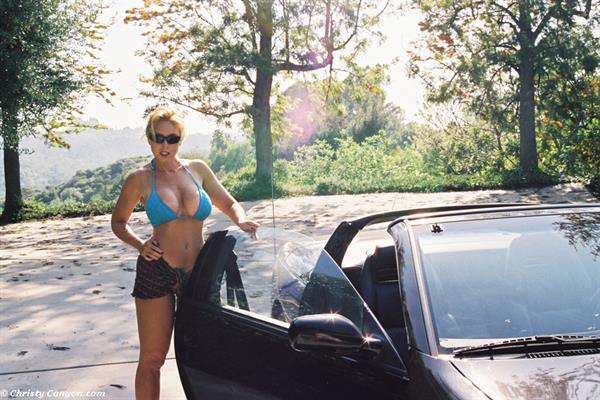 Christy Canyon in a bikini