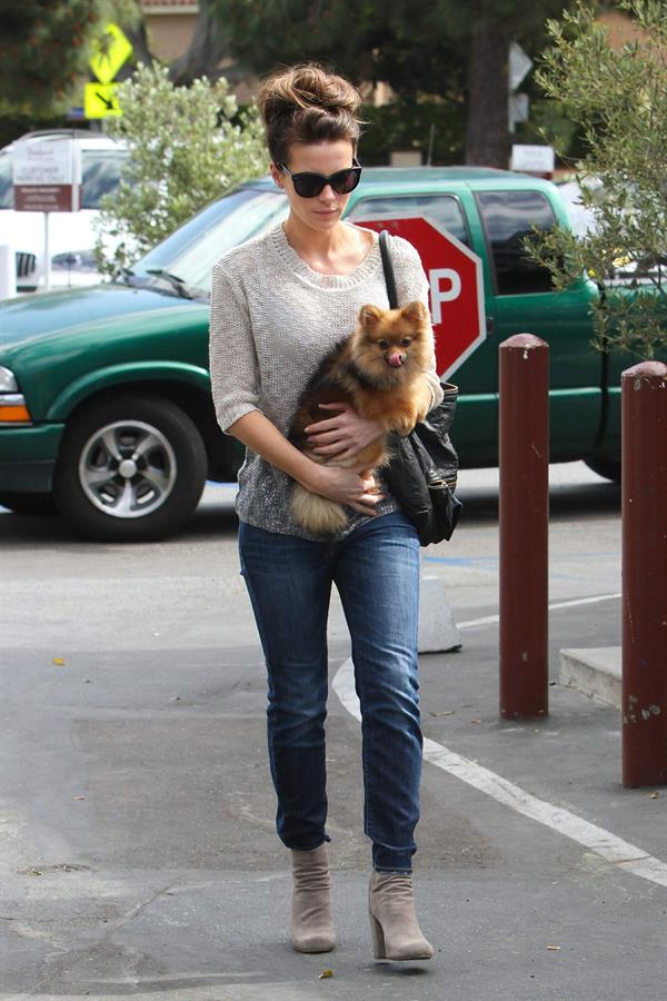Kate Beckinsale out with her dog in Los Angeles 4/8/13 