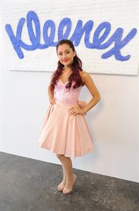 Ariana Grande Kleenex Shield Sneeze Swish event in New York on July 31, 2012