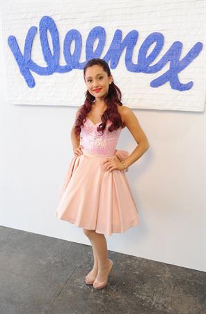 Ariana Grande Kleenex Shield Sneeze Swish event in New York on July 31, 2012
