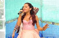 Ariana Grande Kleenex Shield Sneeze Swish event in New York on July 31, 2012