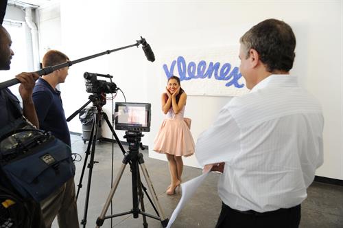 Ariana Grande Kleenex Shield Sneeze Swish event in New York on July 31, 2012