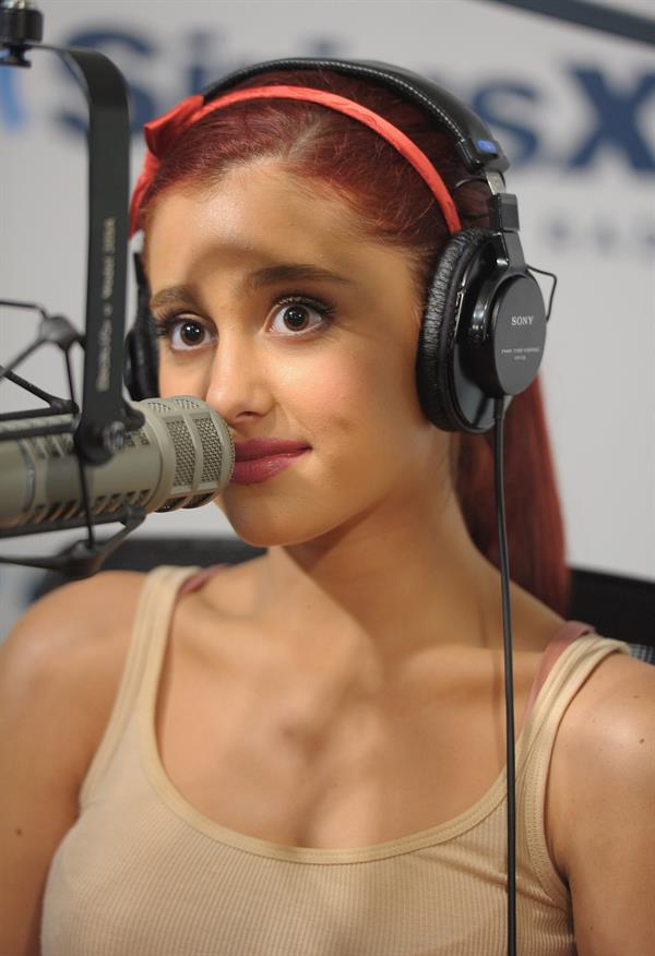 Ariana Grande at SiriusXM studios in New York July 18, 2011 
