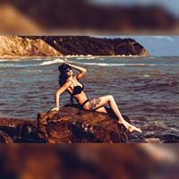 Alla Berger in a bikini