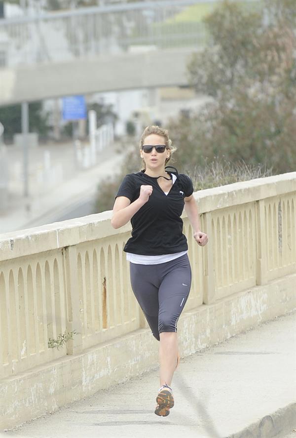 Jennifer Lawrence going to the gym in Los Angeles on June 12, 2012