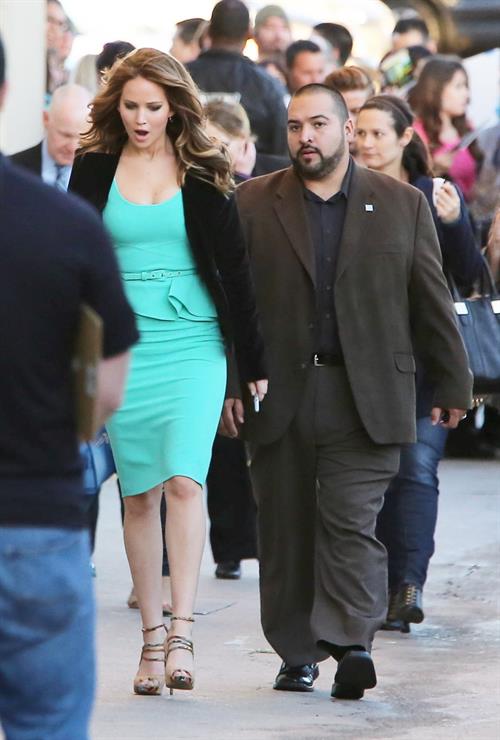 Jennifer Lawrence Arriving at the Jimmy Kimmel Live (January 31, 2013) 