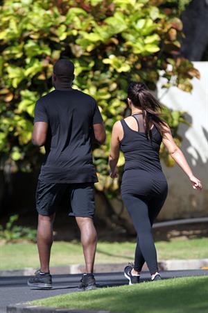 Kim Kardashian and Kanye West Walk in Beverly Hills 11 August 2012 