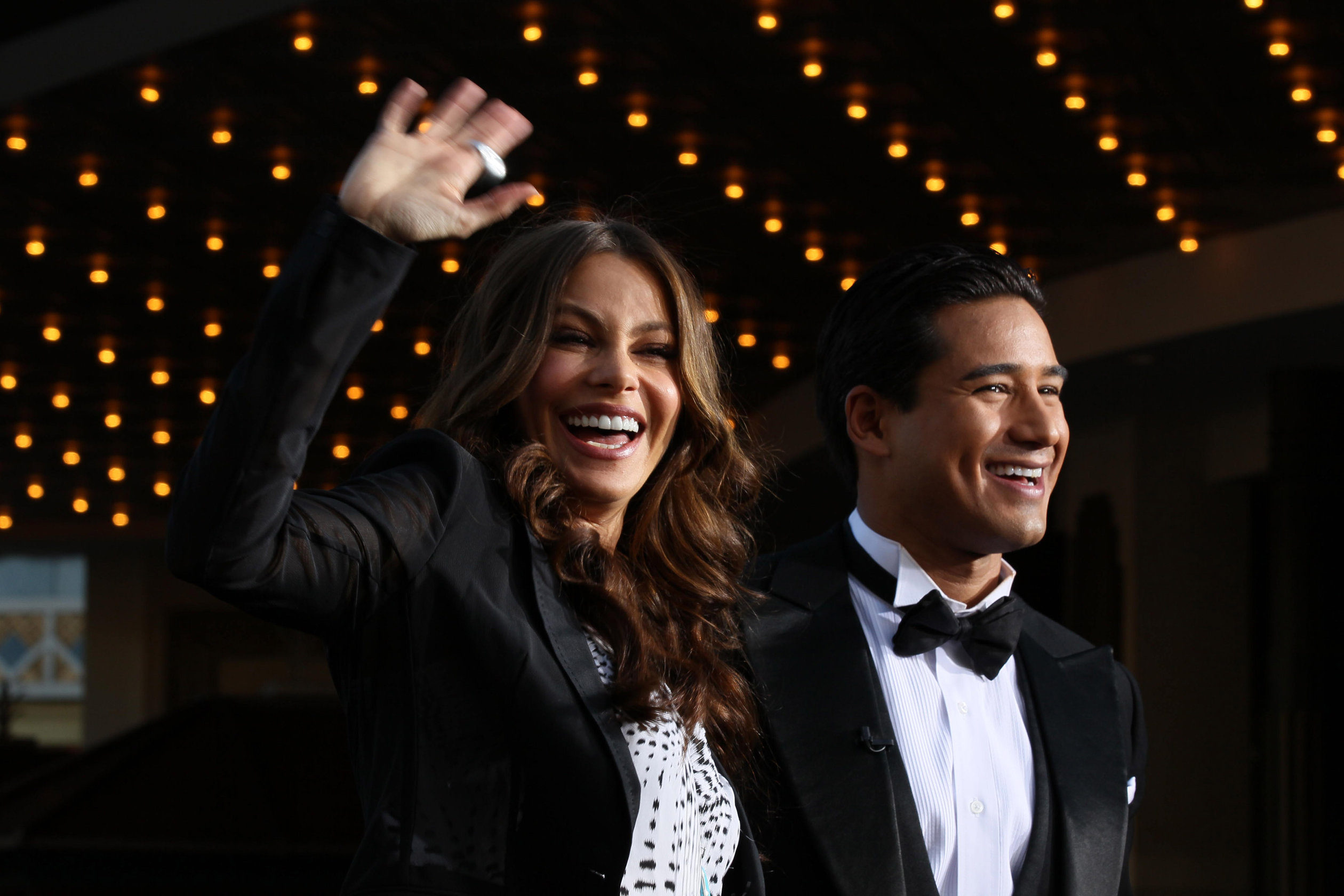 Sofia Vergara at The Grove with Mario Lopez on April 28, 2011 