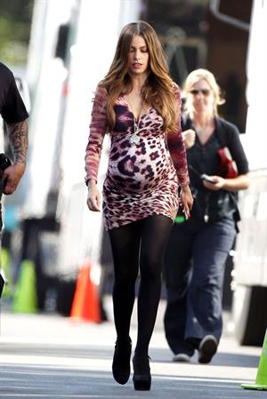 Sofia Vergara on the set of '''Modern Family' in LA October 3, 2012 