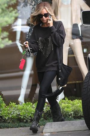 Ashley Tisdale goes shopping in West Hollywood on April 25, 2012