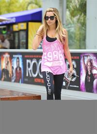 Ashley Tisdale arriving at the Equinox gym in West Hollywood June 15, 2012 