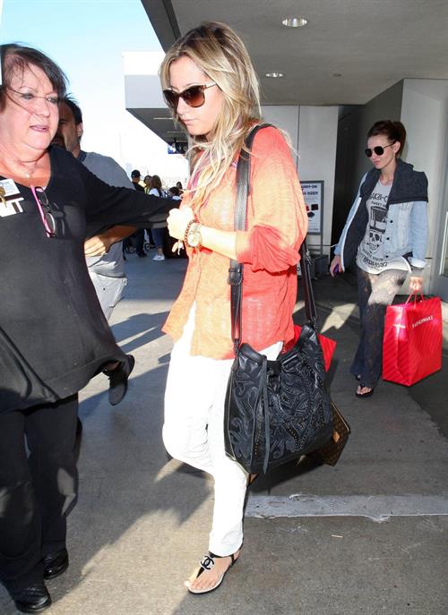 Ashley Tisdale arriving at LAX July 20, 2012 