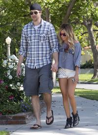 Ashley Tisdale walking around Toluca Lake May 5, 2012