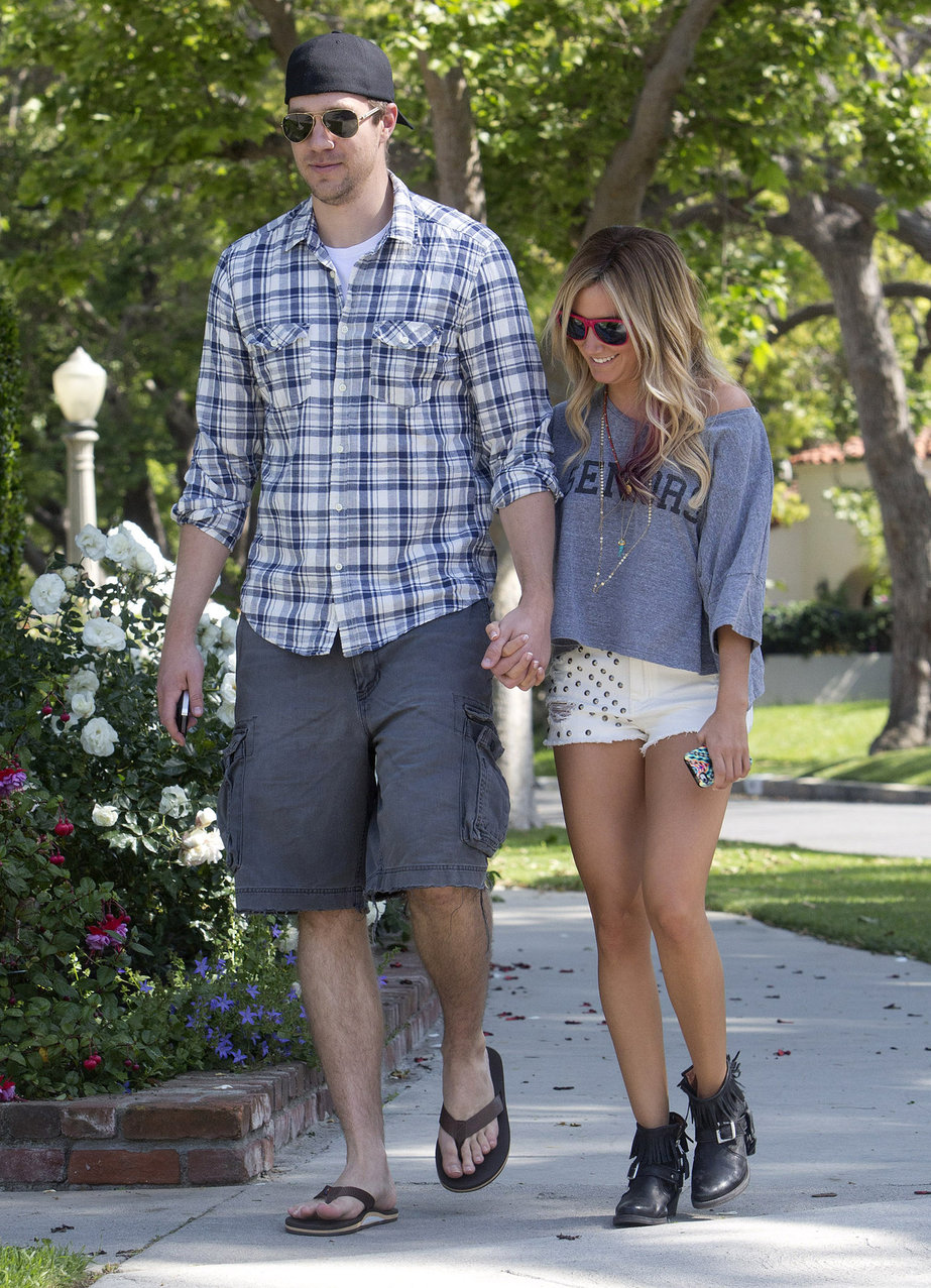 Ashley Tisdale walking around Toluca Lake May 5, 2012