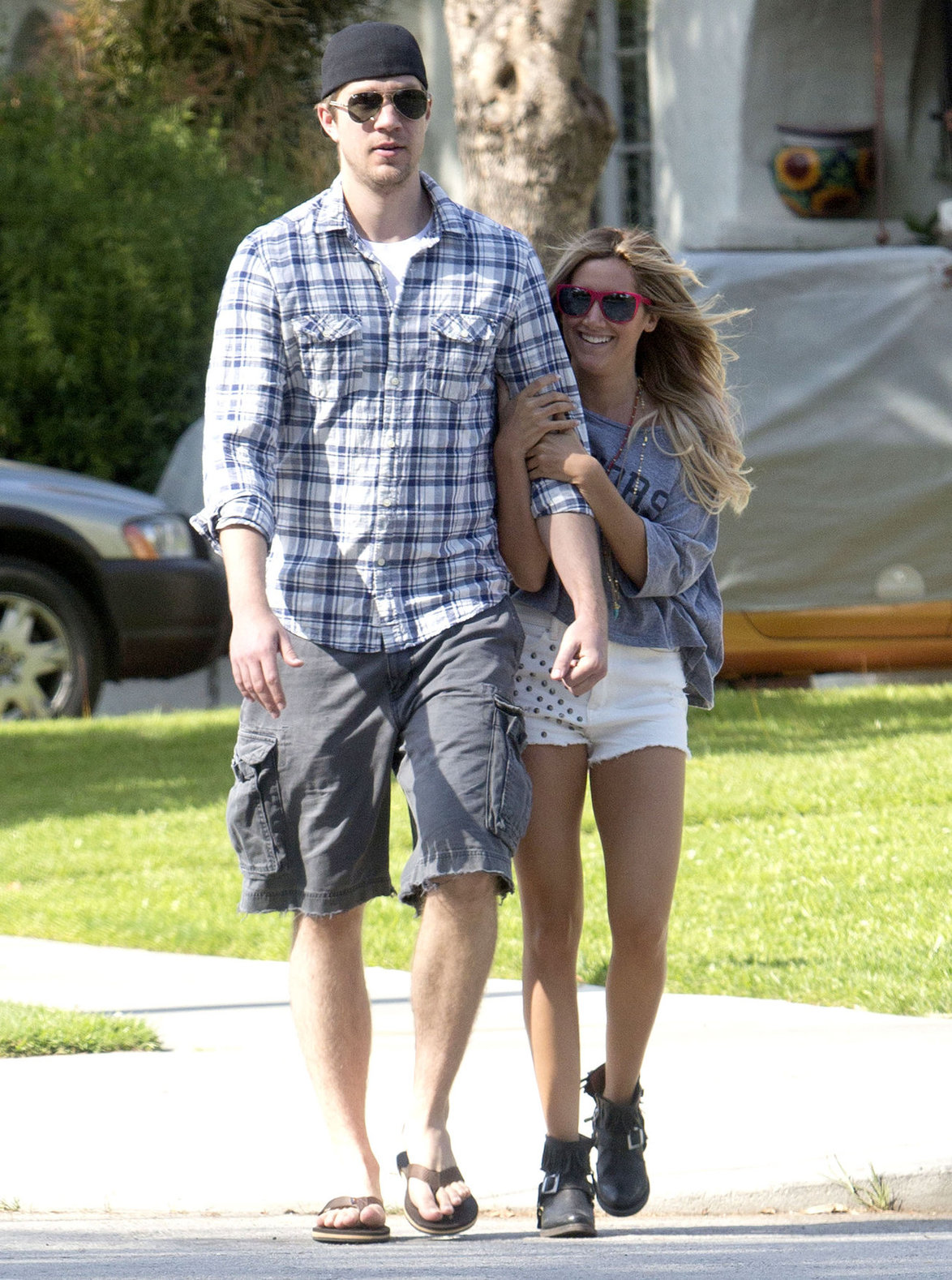 Ashley Tisdale walking around Toluca Lake May 5, 2012