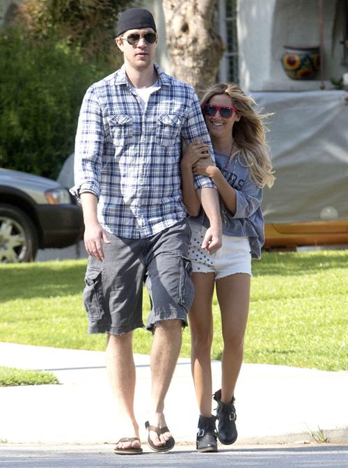 Ashley Tisdale walking around Toluca Lake May 5, 2012