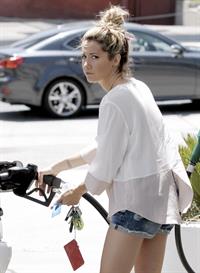 Ashley Tisdale - pumping gas in West Hollywood August 1 2012