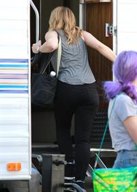 Kristen Bell - On the set of Veronica Mars in Los Angeles on June 27, 2013