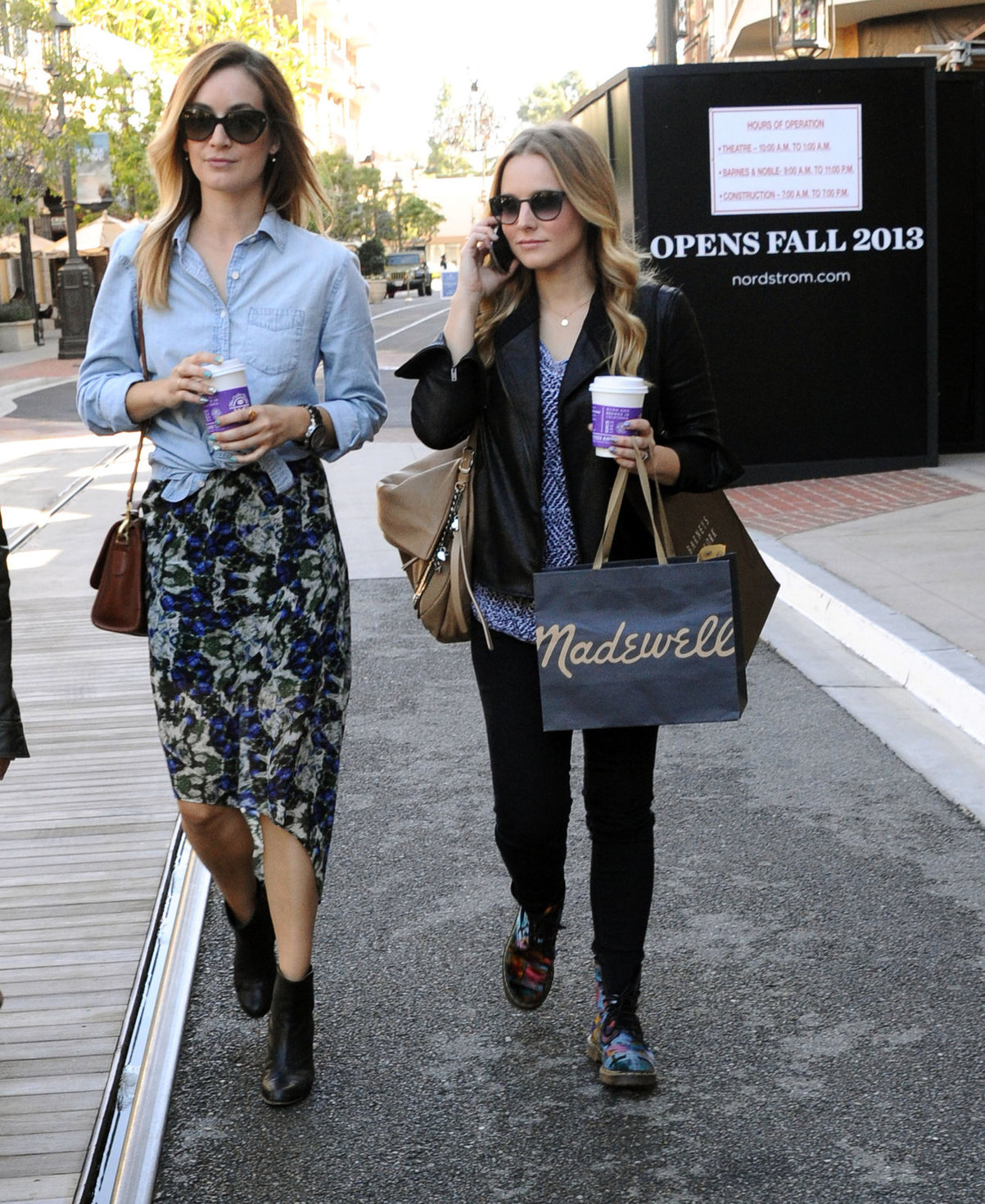 Kristen Bell out shopping at The Americana at Brand in Glendale 10/30/12