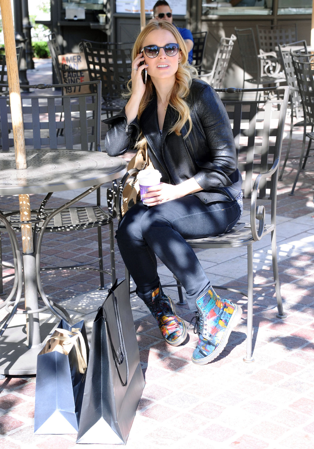 Kristen Bell out shopping at The Americana at Brand in Glendale 10/30/12