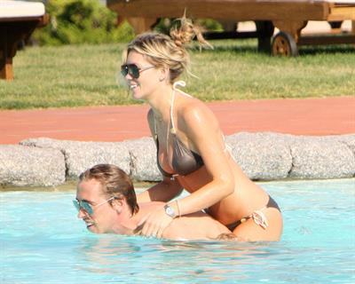 Abigail Clancy holiday at the Portocervo Hotel Cala di Volpe Sardinia Italy on July 12, 2010