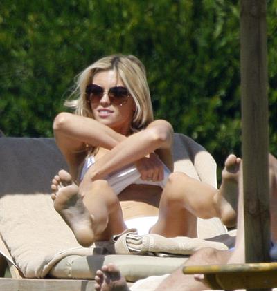 Abigail Clancy bikini candids Sardinia Italy on June 9, 2011 