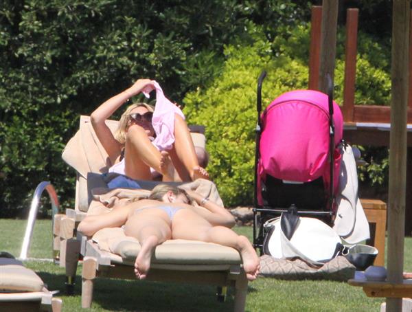 Abigail Clancy bikini candids in Italy on June 10, 2011 