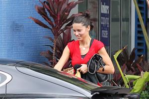 Adriana Lima hits the gym in Miami Beach on October 25, 2011