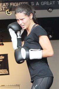Adriana Lima hits the gym in Miami Beach on October 25, 2011