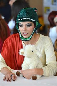 Adrianne Curry dressed as 'Raptor Jesus' at Comic-Con in San Diego - July 12, 2012