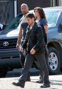 Adrianne Palicki on set of G.I. Joe 2 on August 29, 2011 