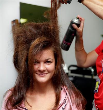 Agnieszka Radwanska at the player beauty bar at the Australian Open in Melbourne January 21-2013 