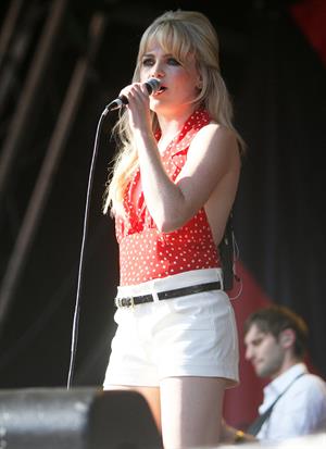 Aimee Anne duffy performing on stage during the 2009 V Festival on April 5, 2010 