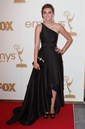 Aimee Teegarden 63rd annual Primetime Emmy Awards held at Nokia Theatre in Los Angeles on September 18, 2011