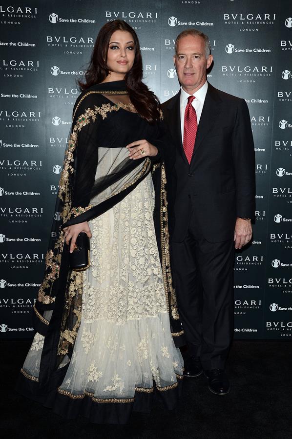 Aishwarya Rai at the Bulgari Hotel and Residences official opening London on June 14, 2012 