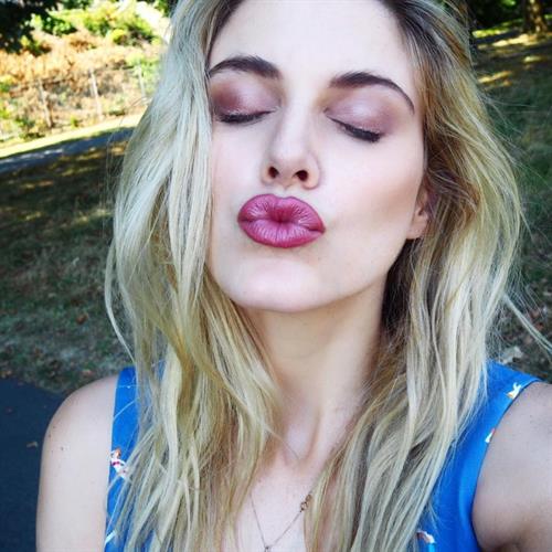 Ashley James taking a selfie