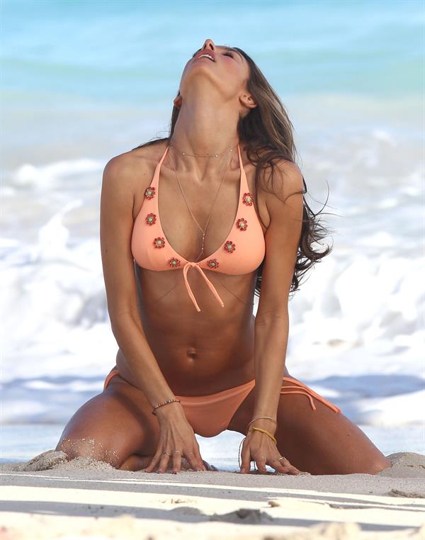 Alessandra Ambrosio at a Victoria's Secret photoshoot on the beach in St. Barts 12/16/12 