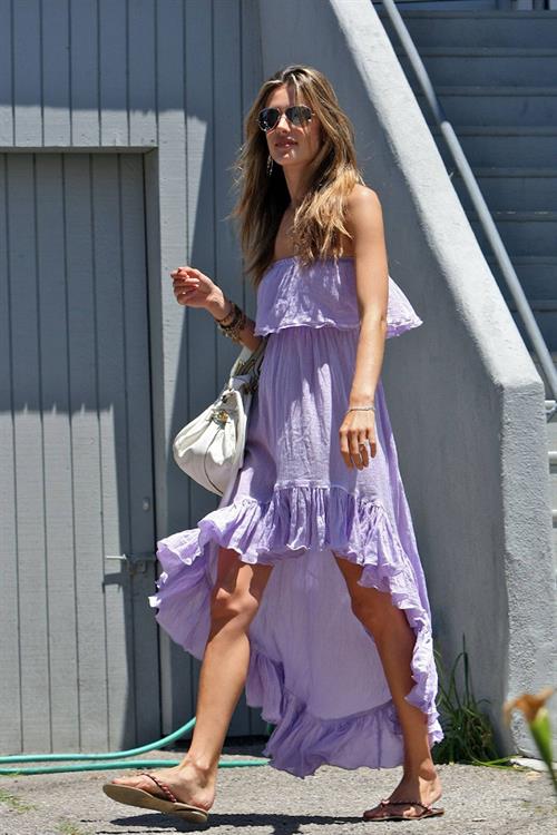 Alessandra Ambrosio leaving a house in Malibu 