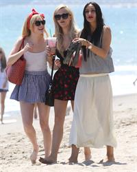 Alessandra Torresani on the beach in Malibu on July 4, 2011