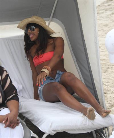 Alexandra Burke bikinis Miami on March 6, 2011 