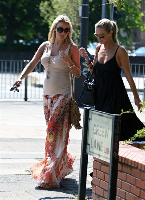 Alex Curran walking in Liverpool on July 14, 2011