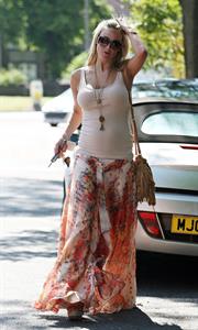 Alex Curran walking in Liverpool on July 14, 2011