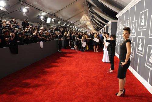 Alicia Keys attends the 54th annual Grammy Awards on February 12, 2012